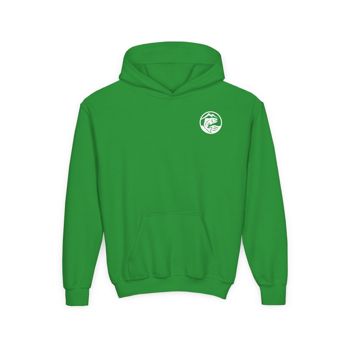 Youth Heavy Blend Hoodie - Trouty Water Bear Fishing Design