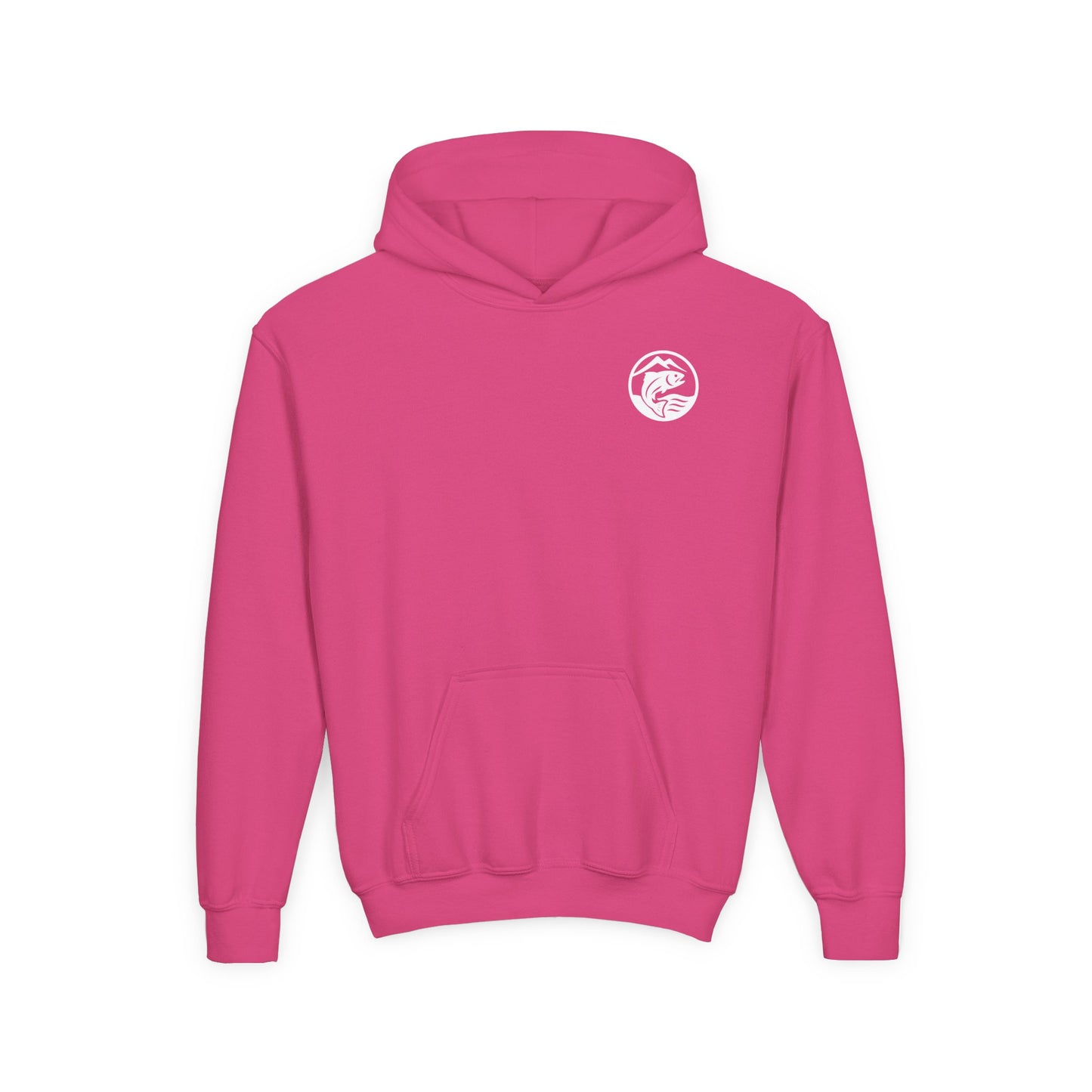 Youth Heavy Blend Hoodie - Trouty Water Bear Fishing Design