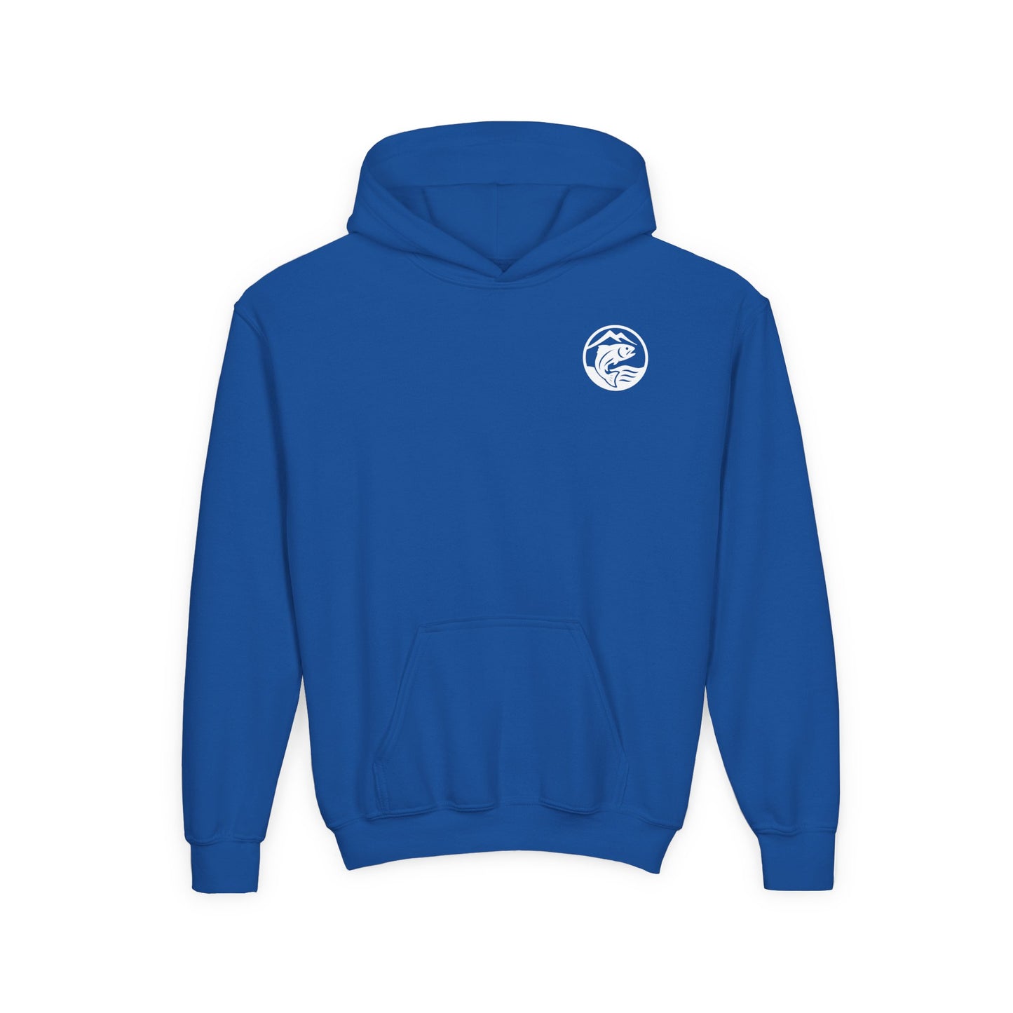Youth Heavy Blend Hoodie - Trouty Water Bear Fishing Design