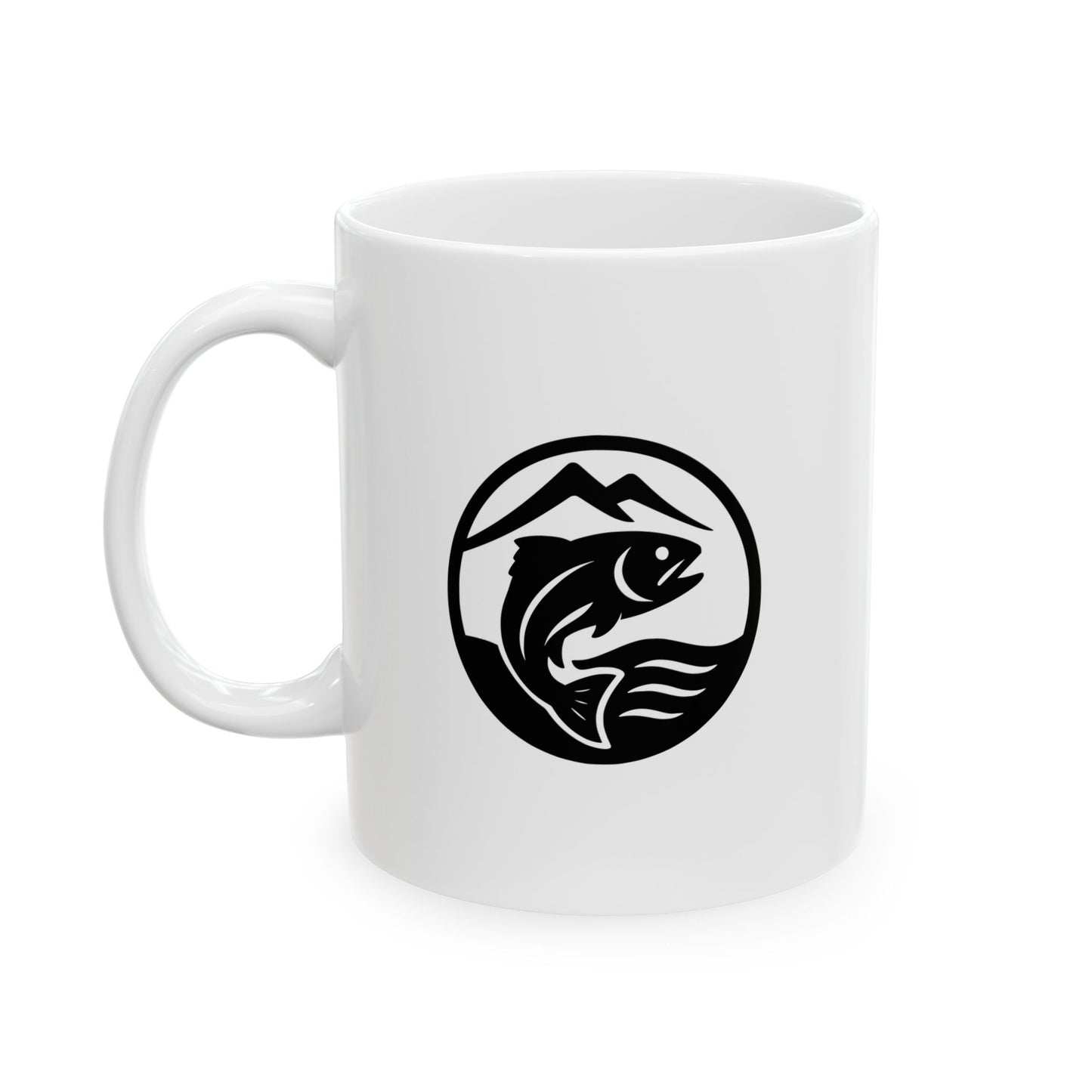 Ceramic Fishing Mug - "Seek & Find Fish" - Perfect for Anglers & Outdoor Enthusiasts
