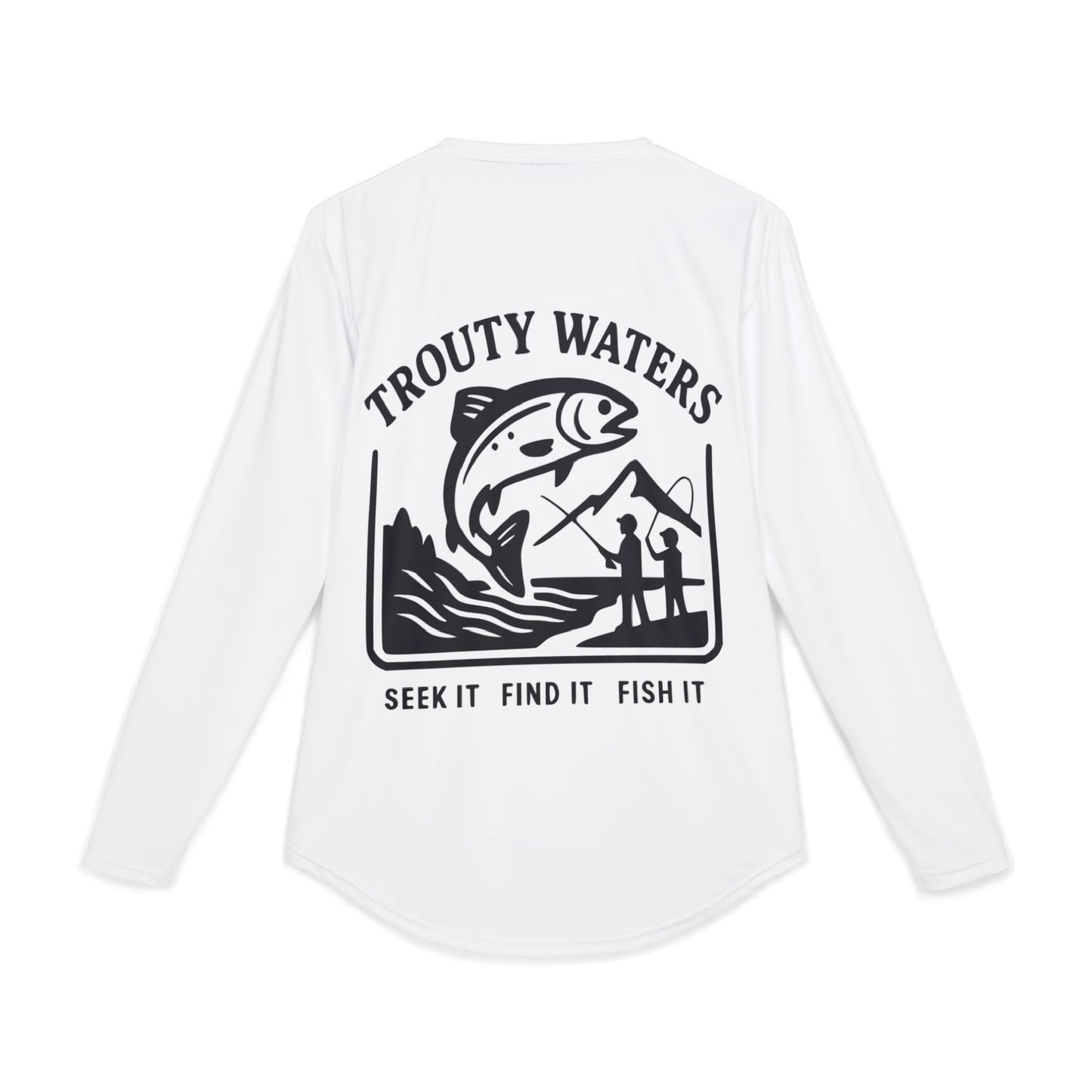 Men's UV Protection Fishing Shirt with Trout Design