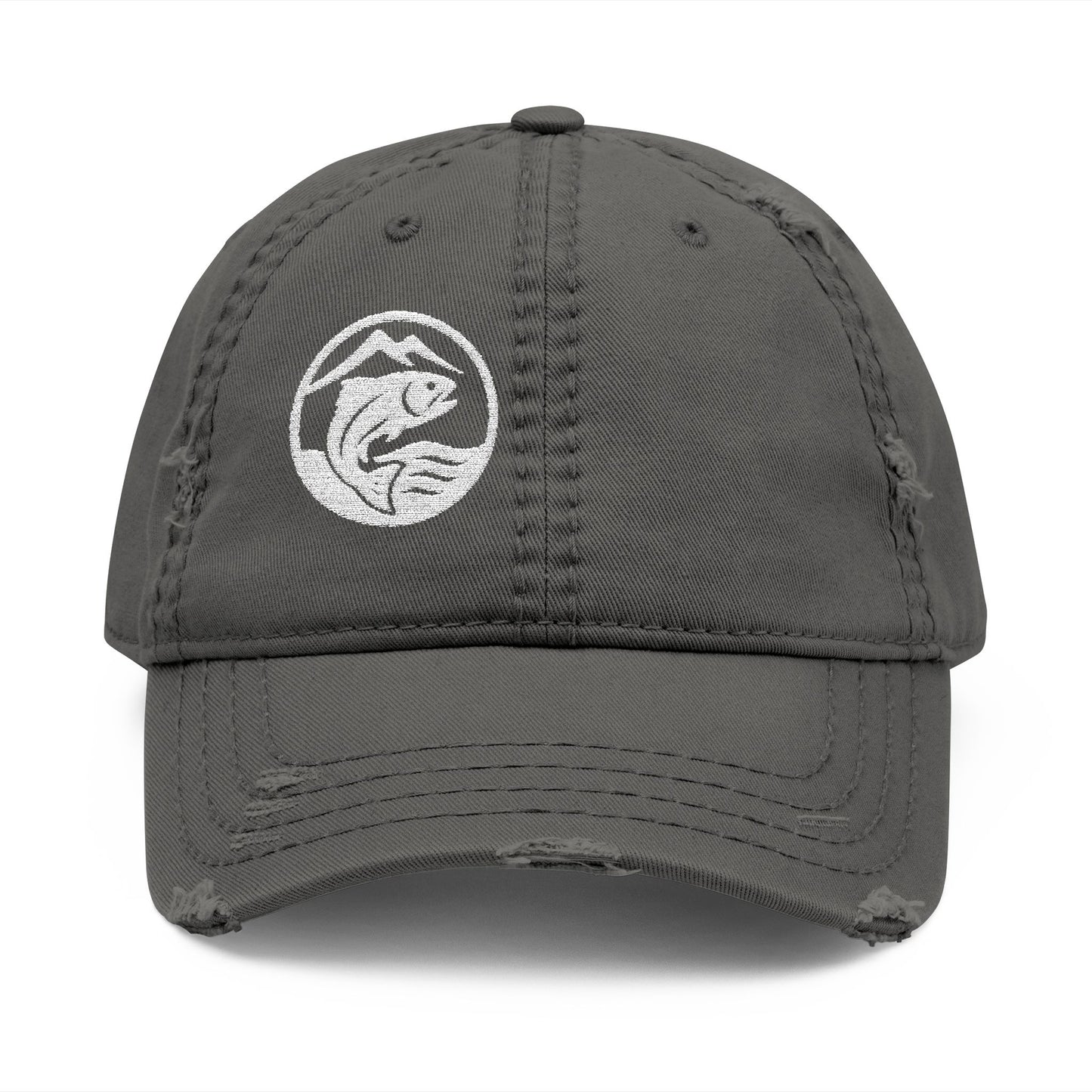 Copy of Trouty Water Distressed Dad Hat - Fishing Lifestyle Cap