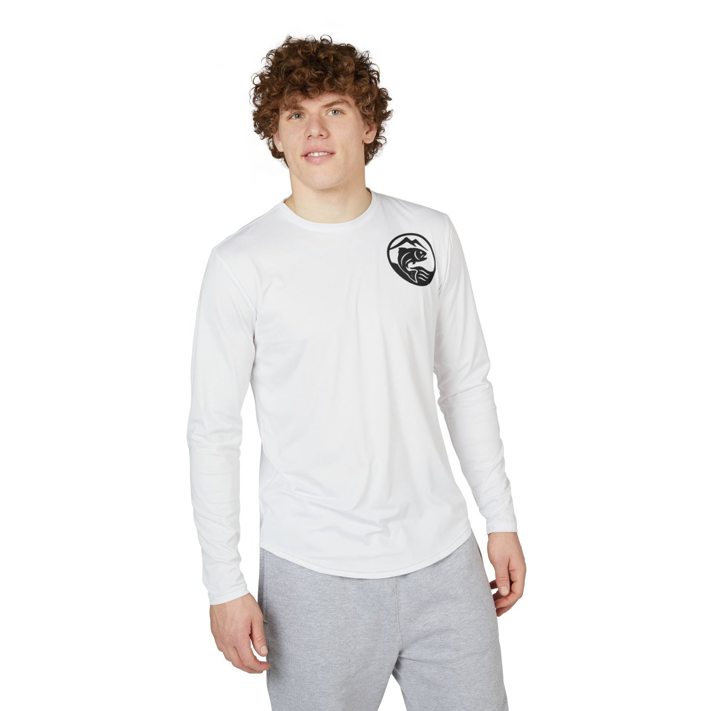 Men's UV Protection Fishing Shirt with Trout Design