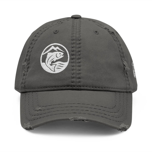 Copy of Trouty Water Distressed Dad Hat - Fishing Lifestyle Cap