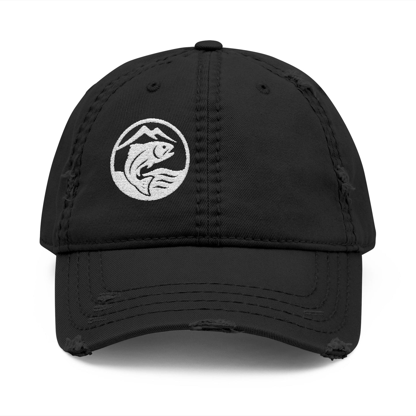 Copy of Trouty Water Distressed Dad Hat - Fishing Lifestyle Cap