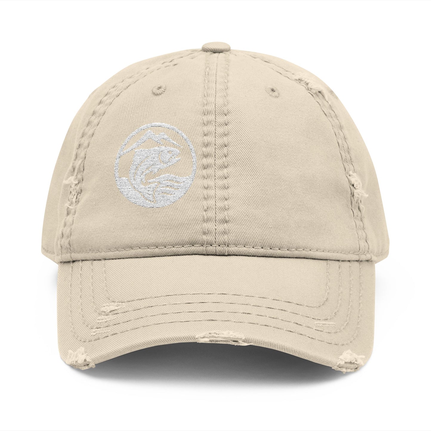 Copy of Trouty Water Distressed Dad Hat - Fishing Lifestyle Cap